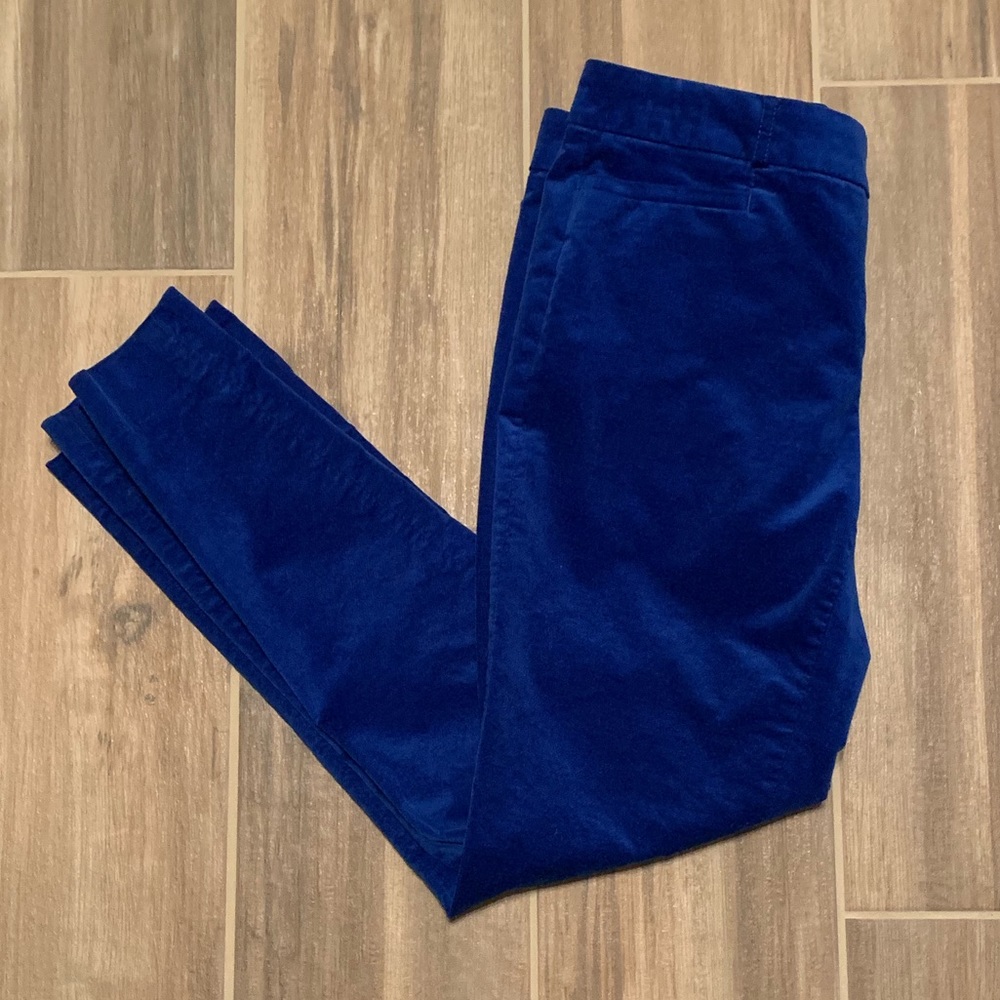 Banana Republic Size 2 Cobalt Blue Velvet Slacks